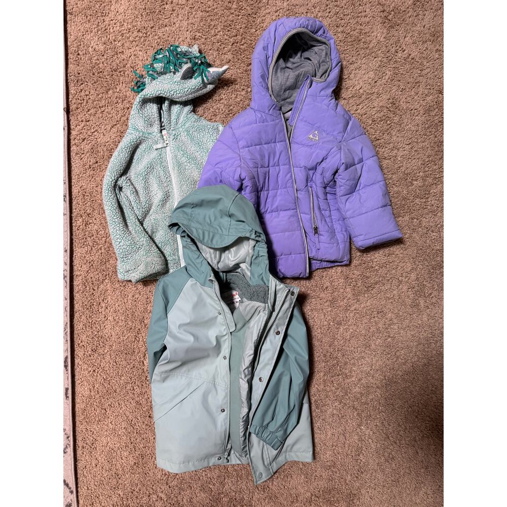 Set of 3 winter jackets, girl size S